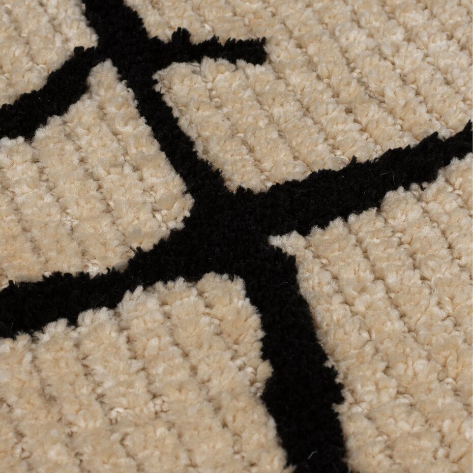 Geometrisch vloerkleed – Theo Circular Knit Crème Geometrisch vloerkleed – Theo Circular Knit Crème