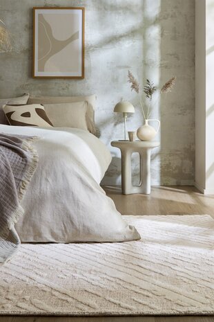 Geometrisch vloerkleed – Remy Circular Knit Crème Geometrisch vloerkleed – Remy Circular Knit Crème