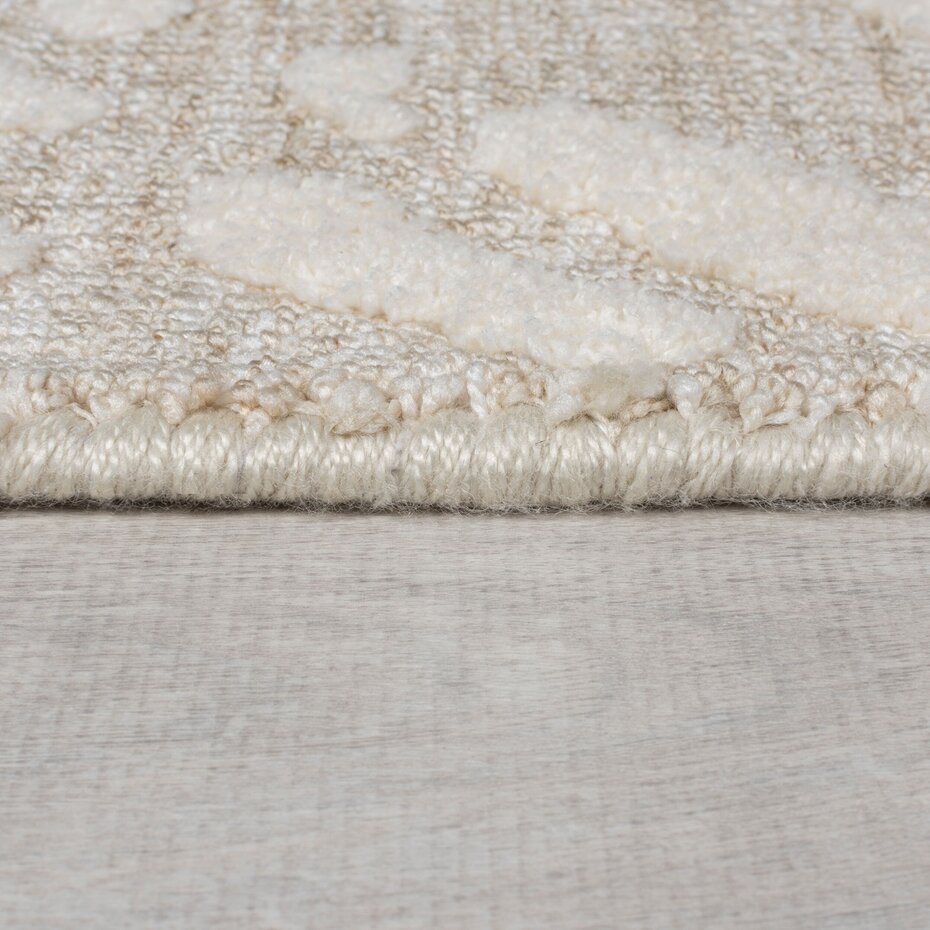 Geometrisch vloerkleed – Remy Circular Knit Crème Geometrisch vloerkleed – Remy Circular Knit Crème