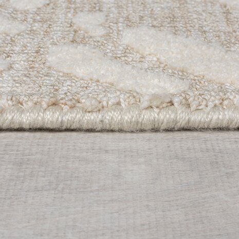 Geometrisch vloerkleed – Remy Circular Knit Crème Geometrisch vloerkleed – Remy Circular Knit Crème