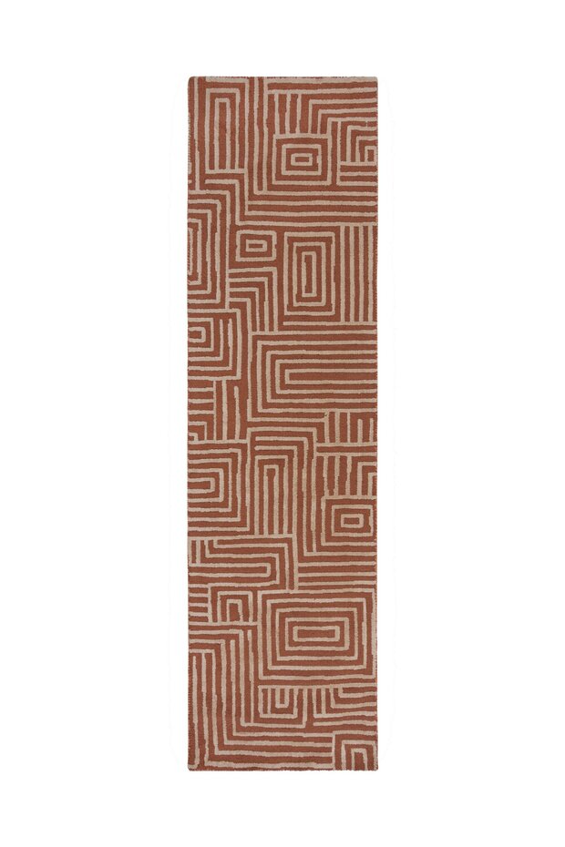 Geometrisch loper - Kylo Circular Knit Terracotta Geometrisch loper - Kylo Circular Knit Terracotta