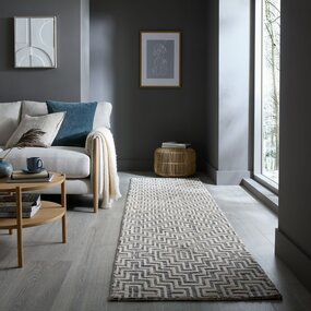 Geometrisch loper – Rhett Circular Knit Grijs