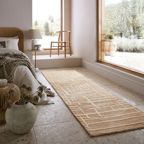 Geometrisch loper – Elliot Circular Knit Beige