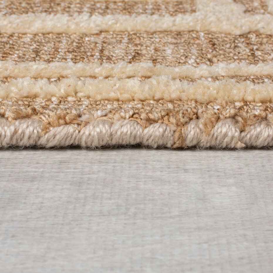 Geometrisch loper – Elliot Circular Knit Beige Geometrisch loper – Elliot Circular Knit Beige