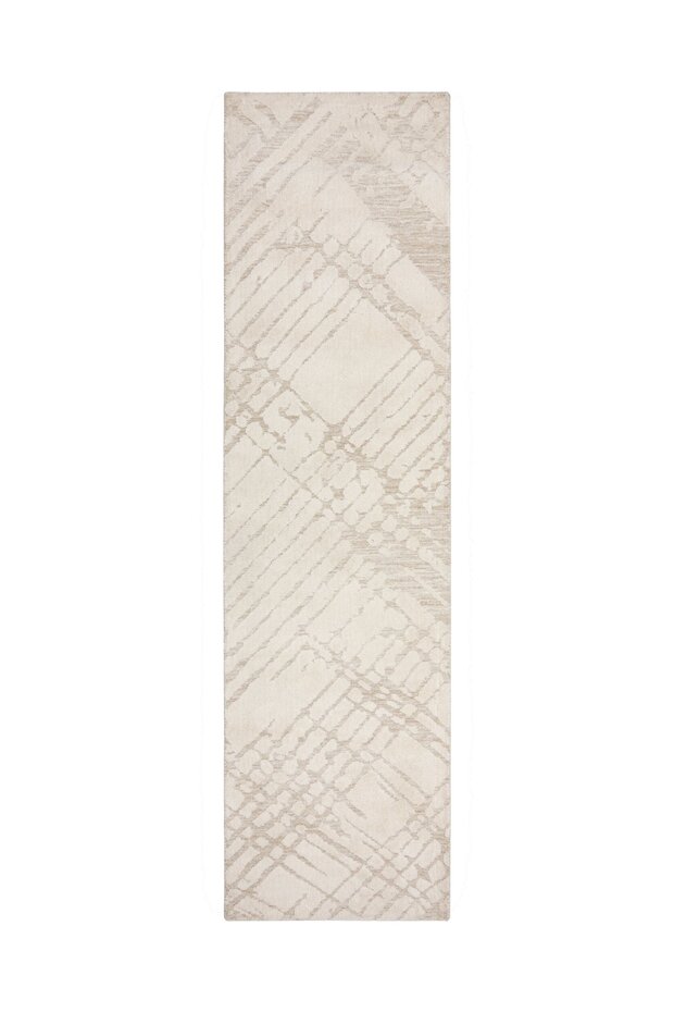 Geometrisch loper – Remy Circular Knit Crème Geometrisch loper – Remy Circular Knit Crème