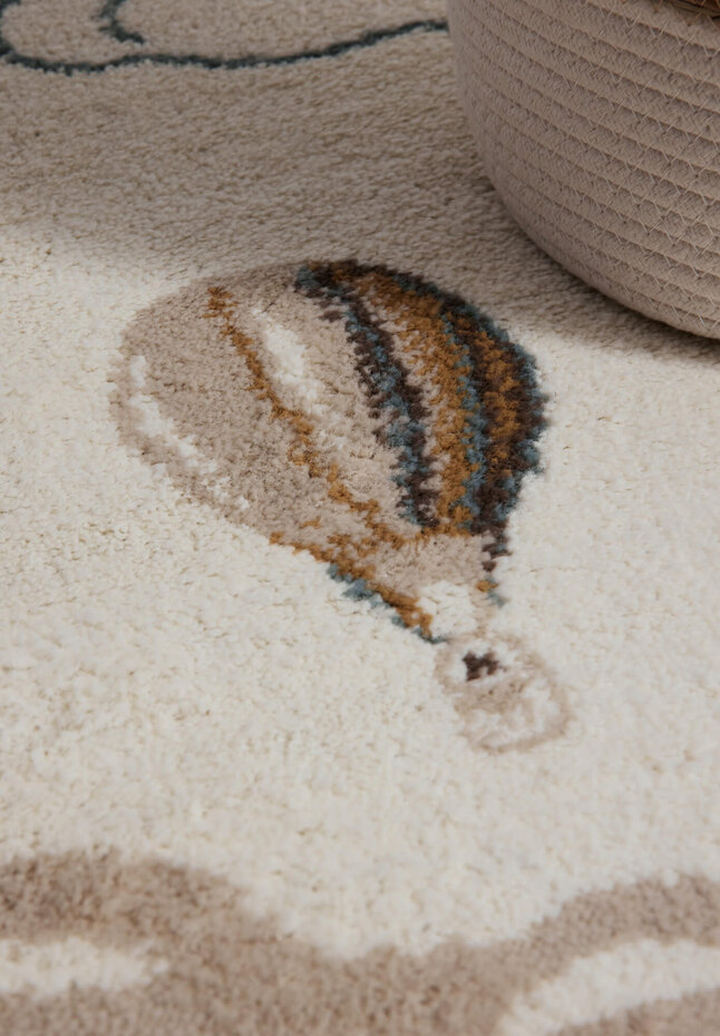 Kindervloerkleed - Luchtballon Crème/Kleurrijk - 120x170 cm Kindervloerkleed - Luchtballon Crème/Kleurrijk - 120x170 cm