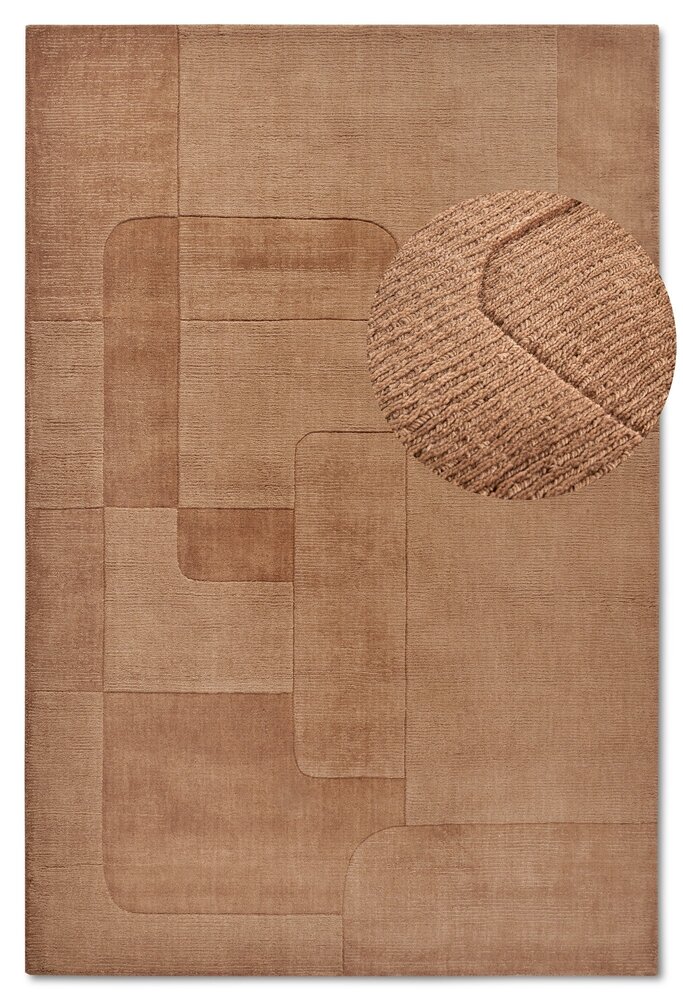 Wollen vloerkleed - Charlotte Terracotta - 190x280 cm Wollen vloerkleed - Charlotte Terracotta - 190x280 cm