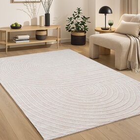 Japandi vloerkleed - Sanilia Crème - 230x320 cm