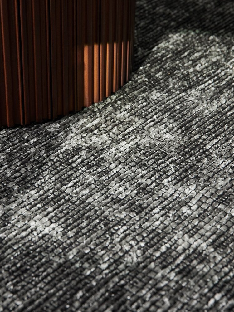 Rond vintage vloerkleed - Prisma Grijs