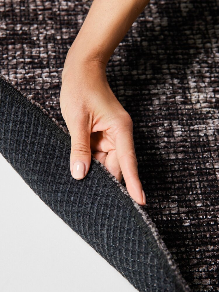 Rond vintage vloerkleed - Prisma Bruin