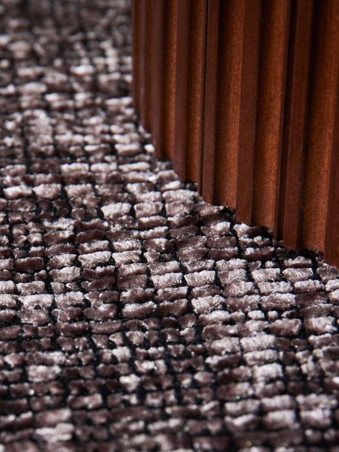 Rond vintage vloerkleed - Prisma Bruin