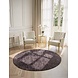 Rond vintage vloerkleed - Prisma Bruin