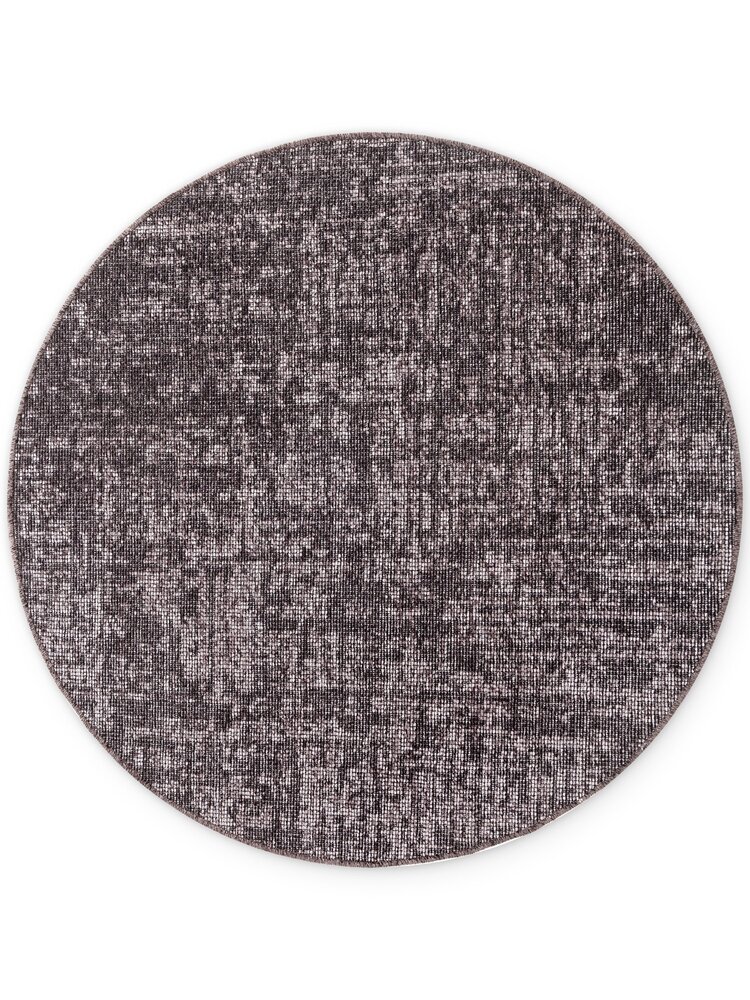 Rond vintage vloerkleed - Prisma Bruin