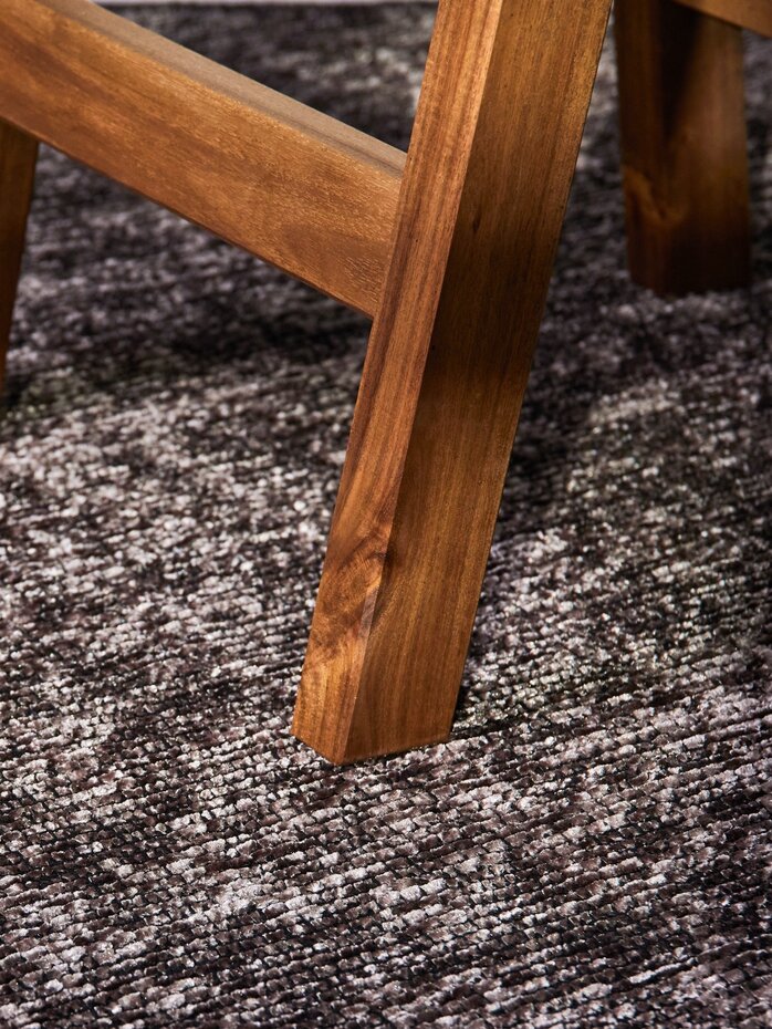 Rond vintage vloerkleed - Prisma Bruin