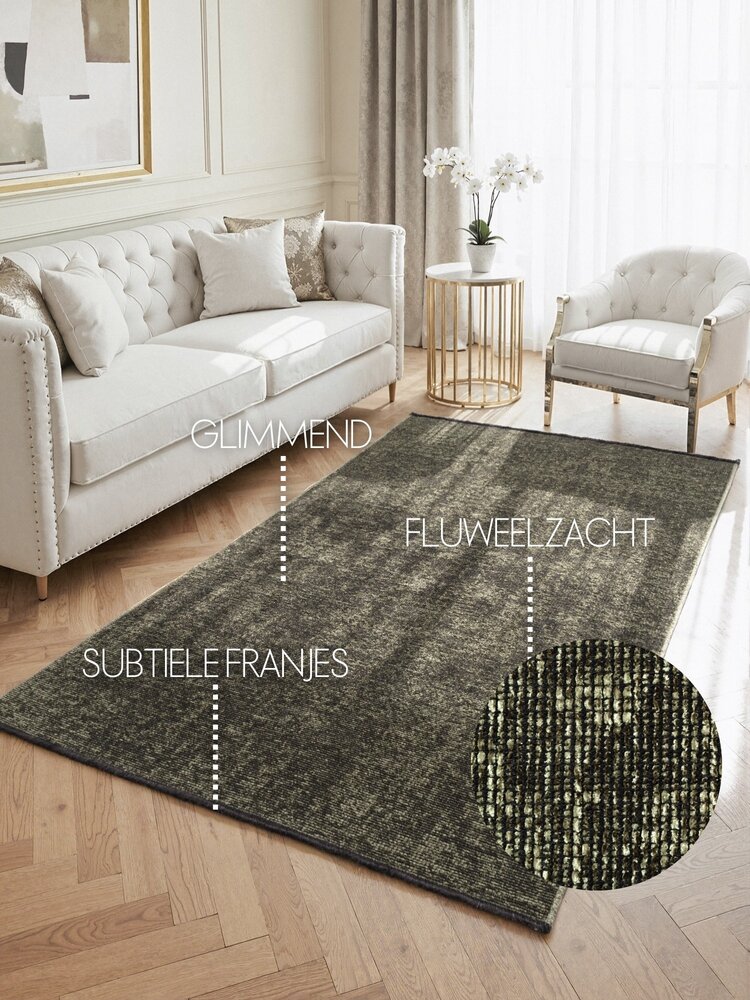 Vintage vloerkleed - Prisma Groen