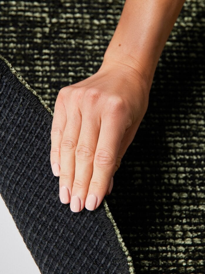 Rond vintage vloerkleed - Prisma Groen