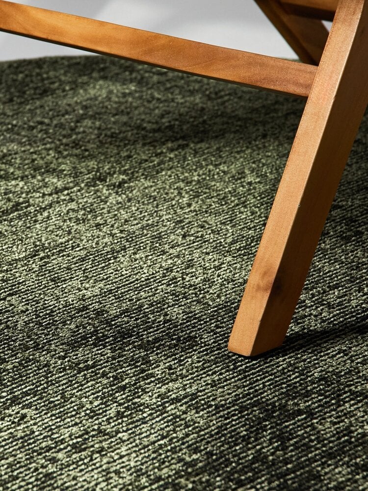 Rond vintage vloerkleed - Prisma Groen