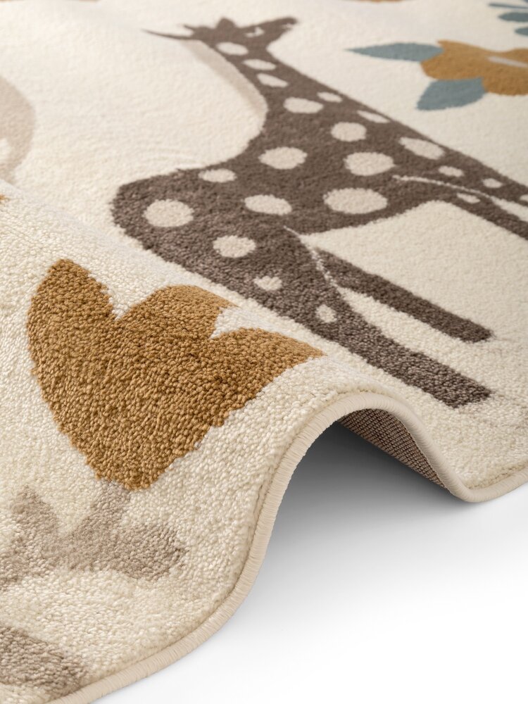 Kindervloerkleed - Adventures Animal Safari Crème