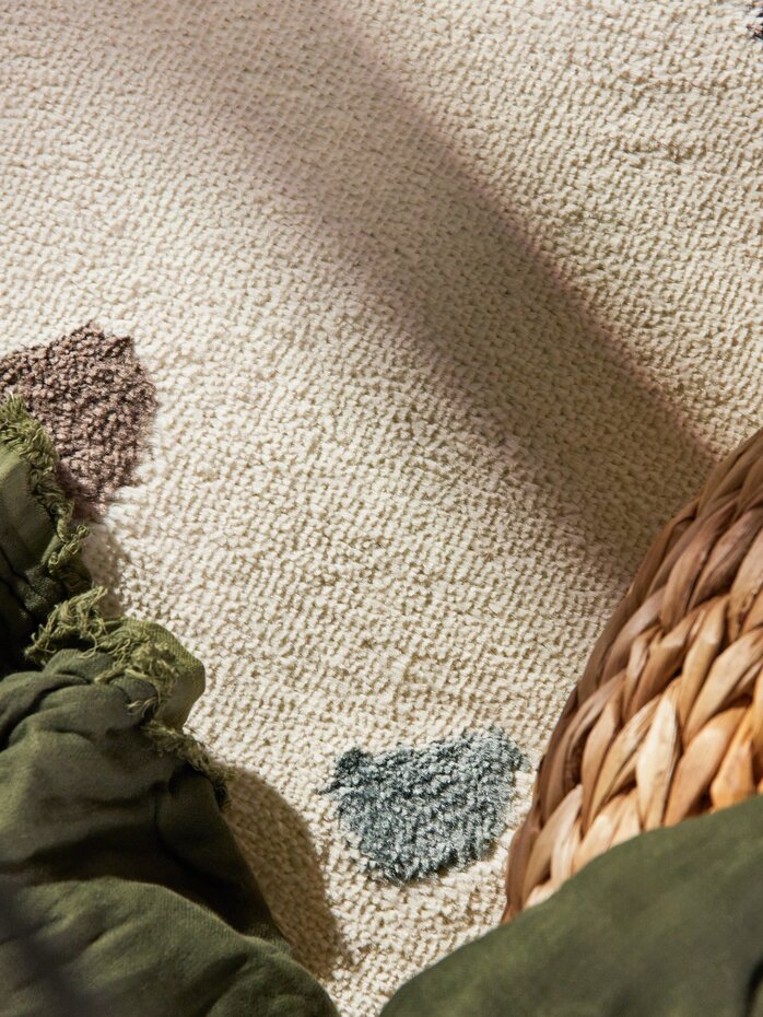 Rond kindervloerkleed - Adventures Dots Crème/Multi