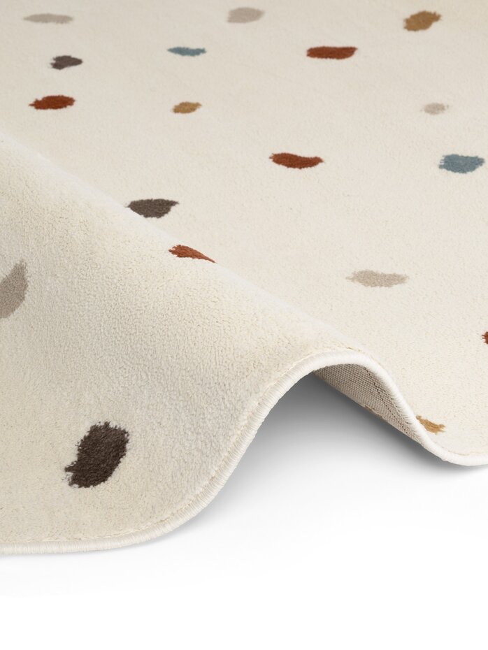 Rond kindervloerkleed - Adventures Dots Crème/Multi