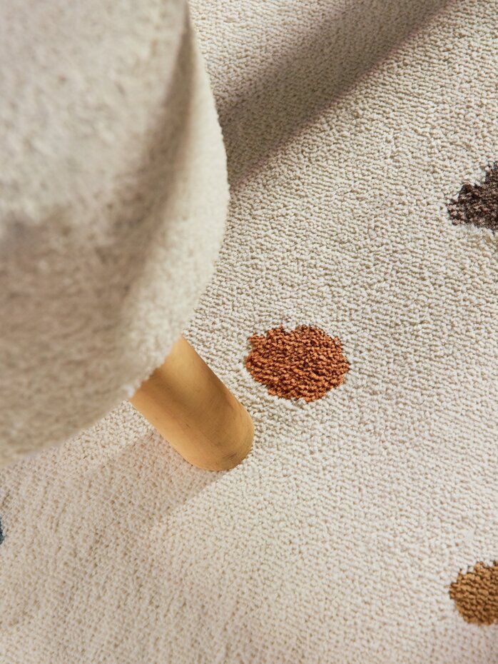 Rond kindervloerkleed - Adventures Dots Crème/Multi