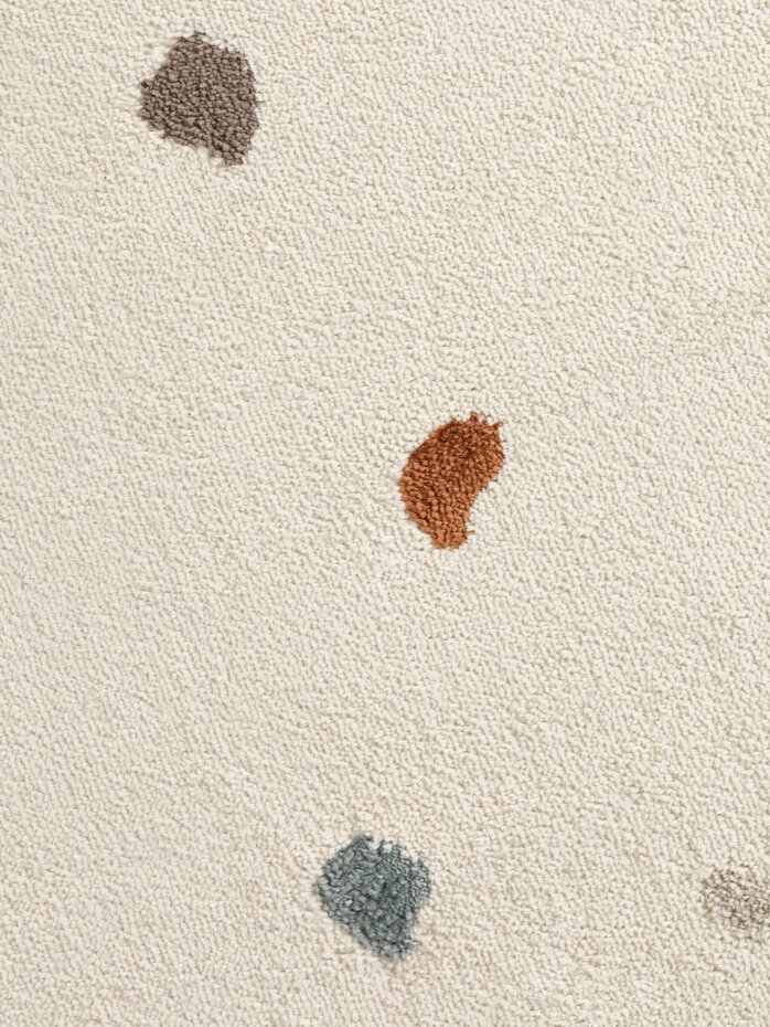 Rond kindervloerkleed - Adventures Dots Crème/Multi