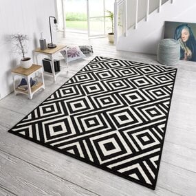 Modern vloerkleed – Capri Zwart/Wit