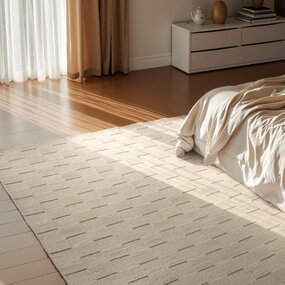 Villeroy & Boch Wollen vloerkleed - Scala Blocks Crème