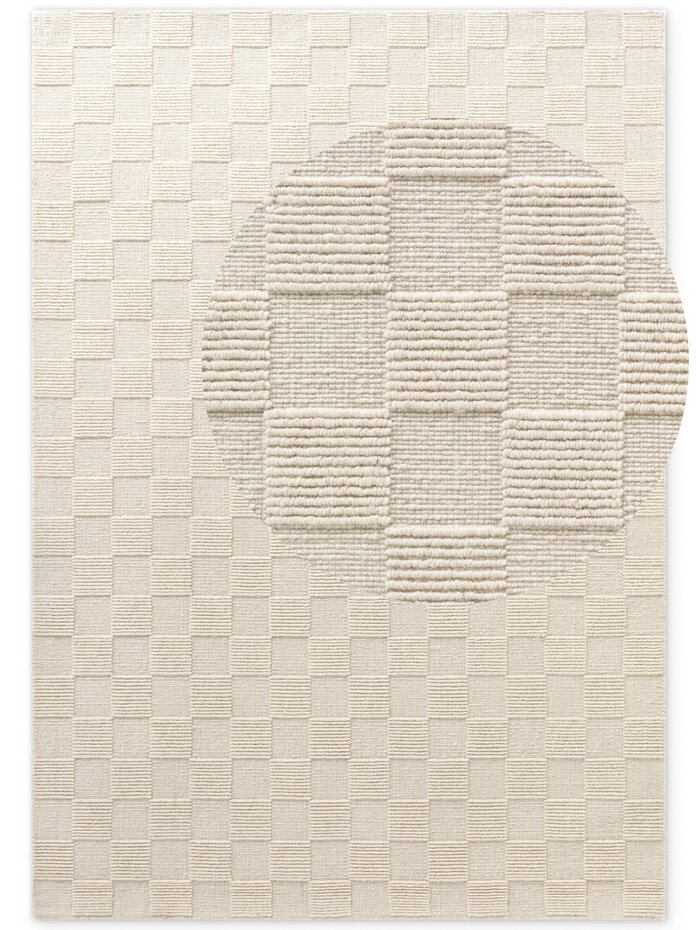 Wollen vloerkleed - Scala Blocks Crème