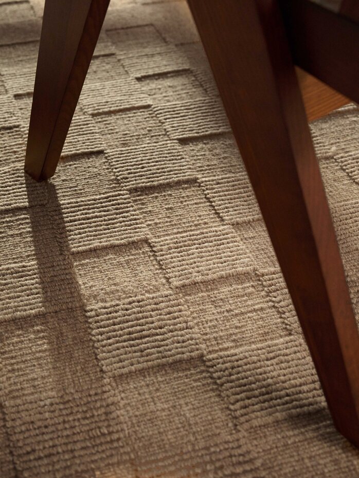 Wollen vloerkleed - Scala Blocks Taupe