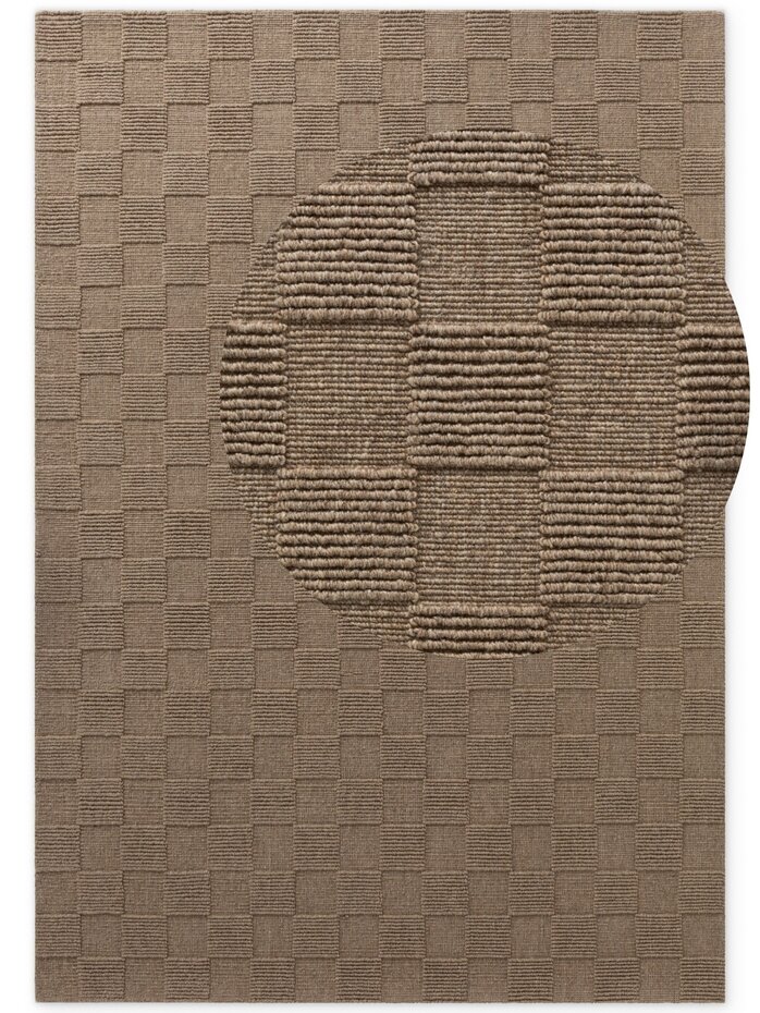 Wollen vloerkleed - Scala Blocks Taupe