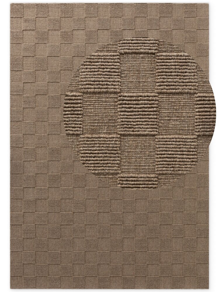 Wollen vloerkleed - Scala Blocks Taupe