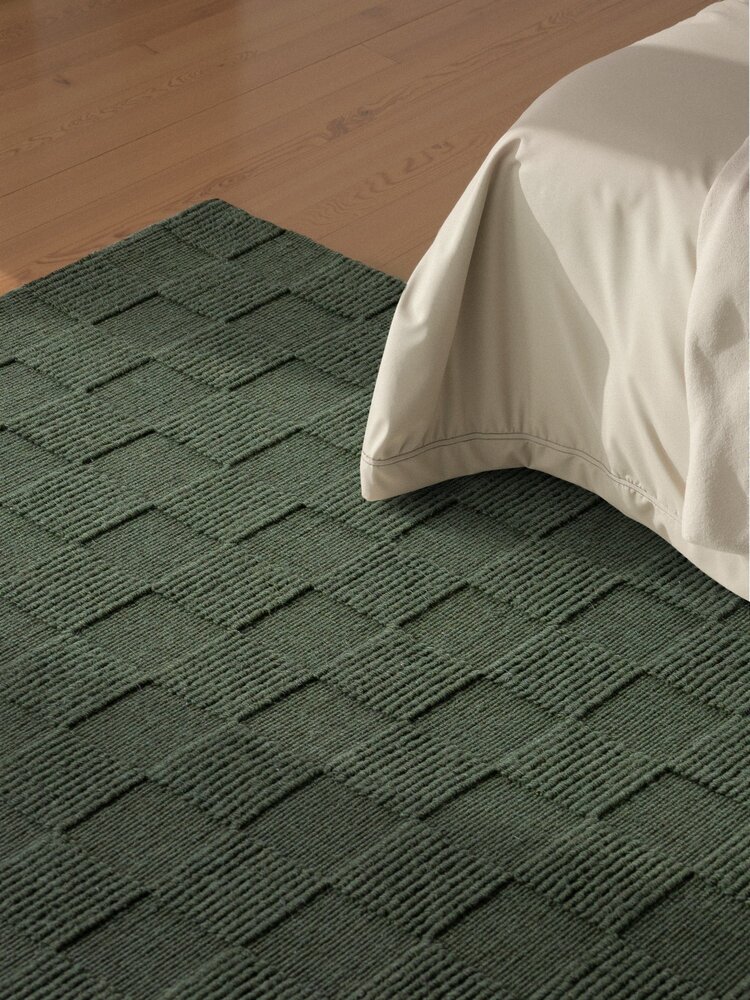 Wollen vloerkleed - Scala Blocks Groen