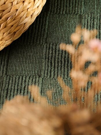Wollen vloerkleed - Scala Blocks Groen
