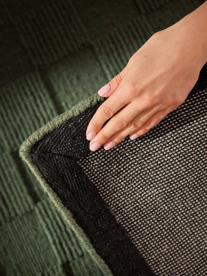 Wollen vloerkleed - Scala Blocks Groen