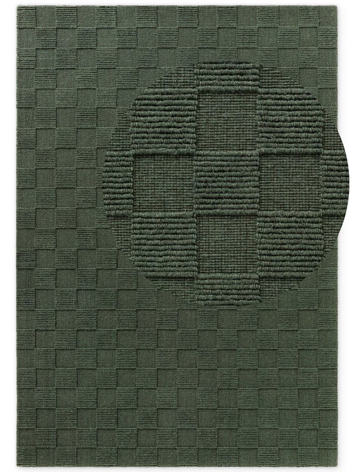 Wollen vloerkleed - Scala Blocks Groen