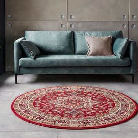 Rond klassiek vloerkleed - Parun Rood