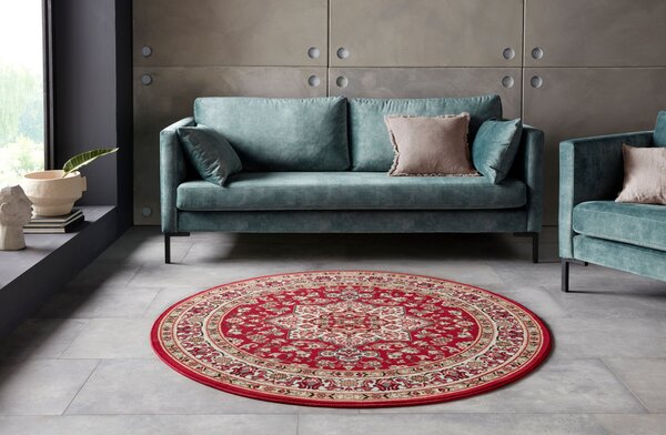 Rond klassiek vloerkleed - Parun Rood