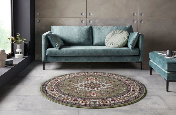 Rond klassiek vloerkleed - Parun Groen