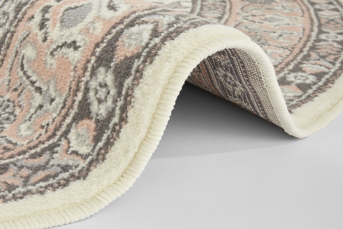 Rond klassiek vloerkleed - Parun Roze/Crème Rond klassiek vloerkleed - Parun Roze/Crème