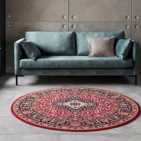Rond klassiek vloerkleed - Isfahan Rood