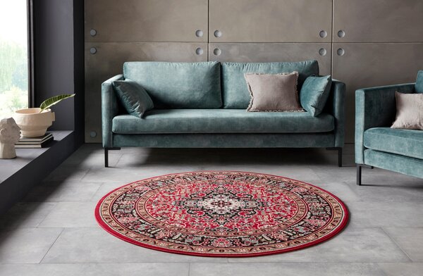 Rond klassiek vloerkleed - Isfahan Rood