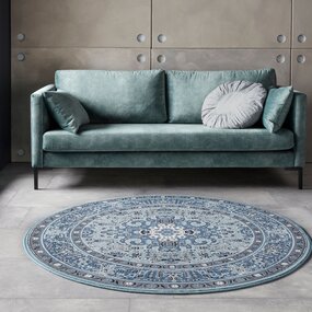 Rond klassiek vloerkleed - Isfahan Blauw