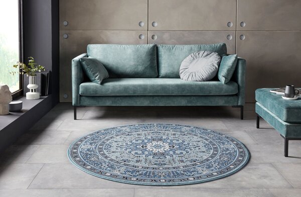 Rond klassiek vloerkleed - Isfahan Blauw