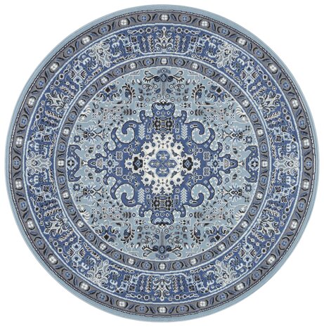 Rond klassiek vloerkleed - Isfahan Blauw