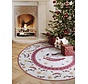 Rond Kerstmis vloerkleed - Toy’s Delight Rocking Horse Limited Edition Rood/Wit