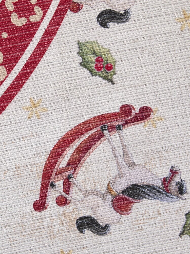 Rond Kerstmis vloerkleed - Toy’s Delight Rocking Horse Limited Edition Rood/Wit Rond Kerstmis vloerkleed - Toy’s Delight Rocking Horse Limited Edition Rood/Wit