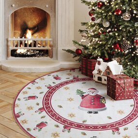 Villeroy & Boch Rond Kerstmis vloerkleed - Toy’s Delight Santa Limited Edition Rood/Wit
