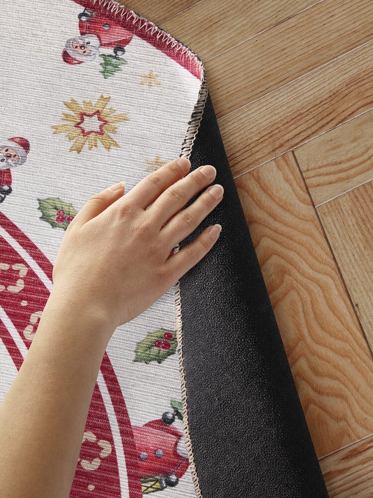 Rond Kerstmis vloerkleed - Toy’s Delight Santa Limited Edition Rood/Wit Rond Kerstmis vloerkleed - Toy’s Delight Santa Limited Edition Rood/Wit