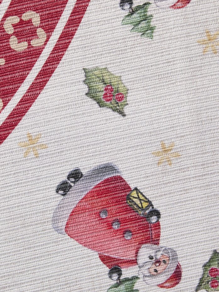 Rond Kerstmis vloerkleed - Toy’s Delight Santa Limited Edition Rood/Wit